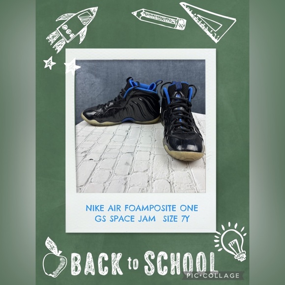 NIKE AIR FOAMPOSITE ONE GS SPACE JAM  SIZE 7Y (#644791-006) - Picture 1 of 8